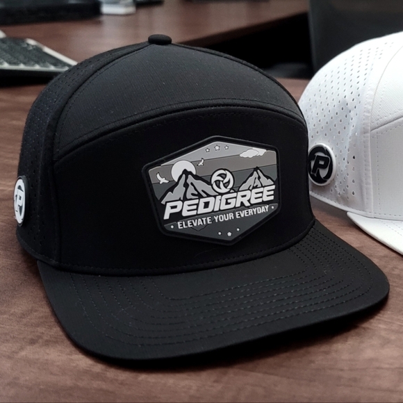Pedigree Waterproof! 💦 6-Panel Snapback Hat with 3D PVC Patches | Black - Picture 4 of 4